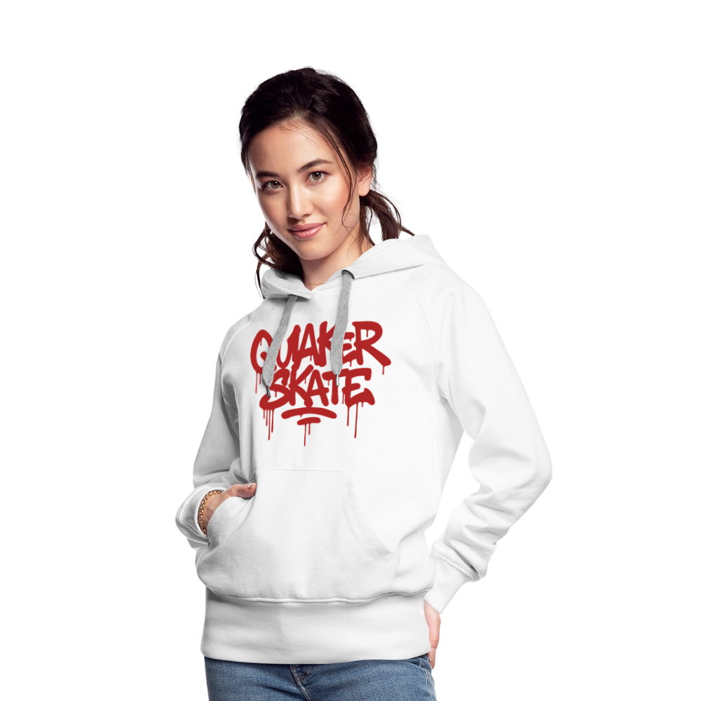 The Drip - Women’s Premium Pullover Hoodie with Red-Text - white