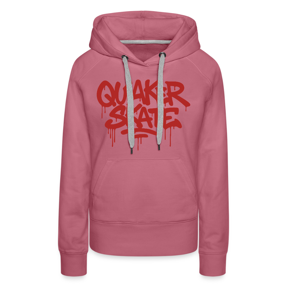 The Drip - Women’s Premium Pullover Hoodie with Red-Text - mauve