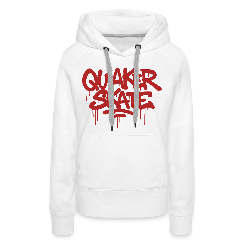 The Drip - Women’s Premium Pullover Hoodie with Red-Text - white
