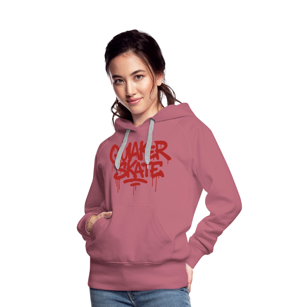 The Drip - Women’s Premium Pullover Hoodie with Red-Text - mauve