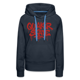 The Drip - Women’s Premium Pullover Hoodie with Red-Text - navy
