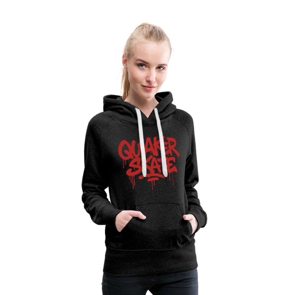 The Drip - Women’s Premium Pullover Hoodie with Red-Text - charcoal grey