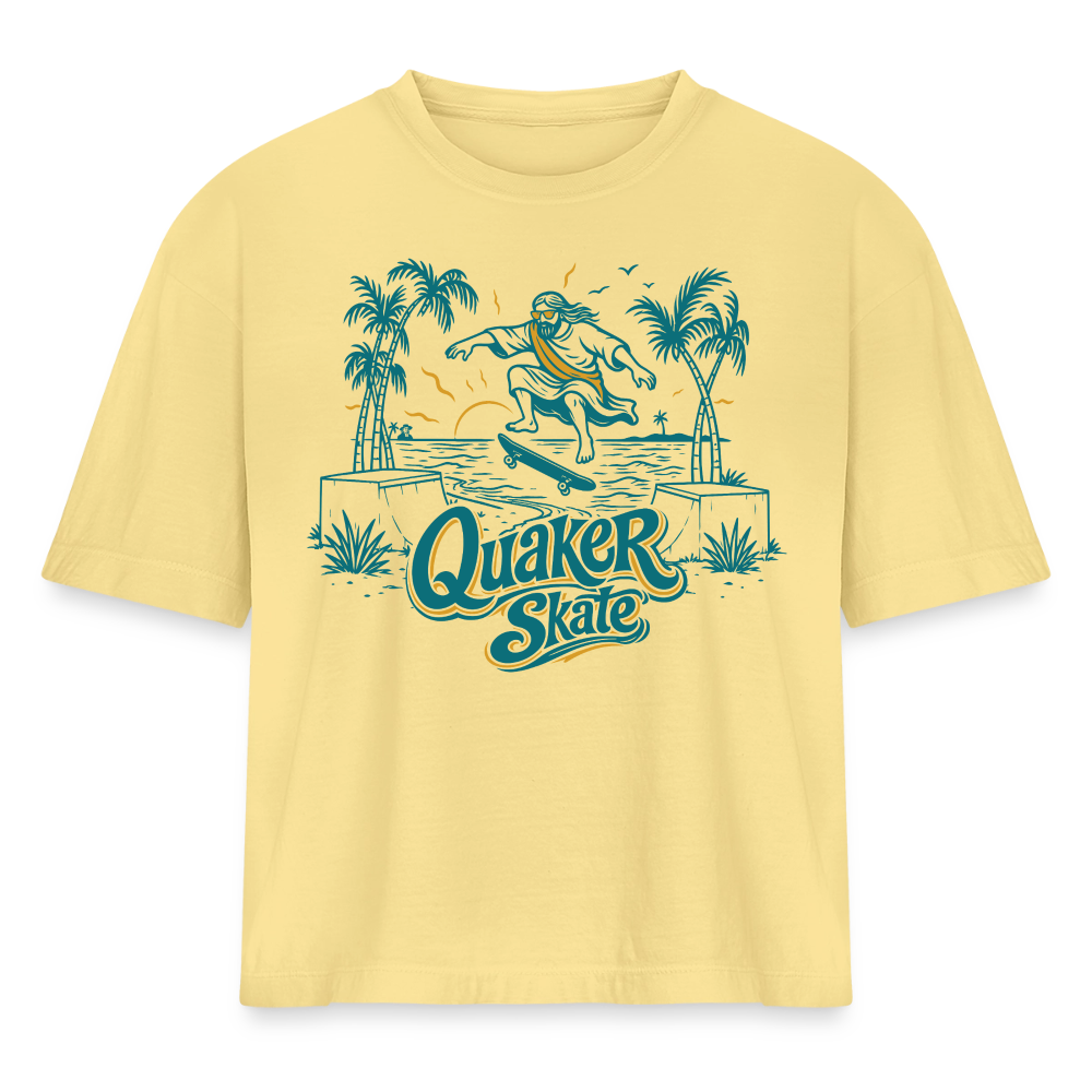 The Trestle | Cropped T-Shirt - washed yellow
