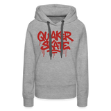 The Drip - Women’s Premium Pullover Hoodie with Red-Text - heather grey