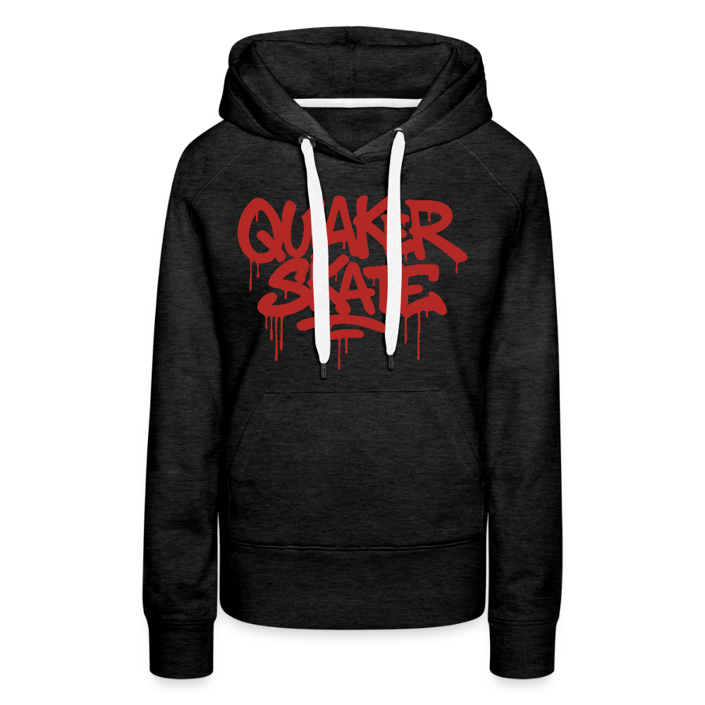 The Drip - Women’s Premium Pullover Hoodie with Red-Text - charcoal grey