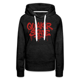 The Drip - Women’s Premium Pullover Hoodie with Red-Text - charcoal grey