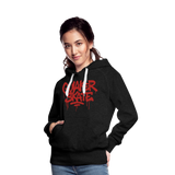 The Drip - Women’s Premium Pullover Hoodie with Red-Text - charcoal grey