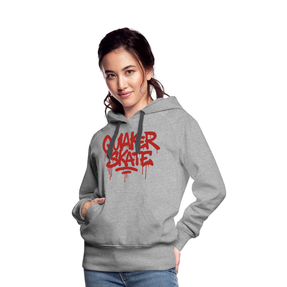 The Drip - Women’s Premium Pullover Hoodie with Red-Text - heather grey