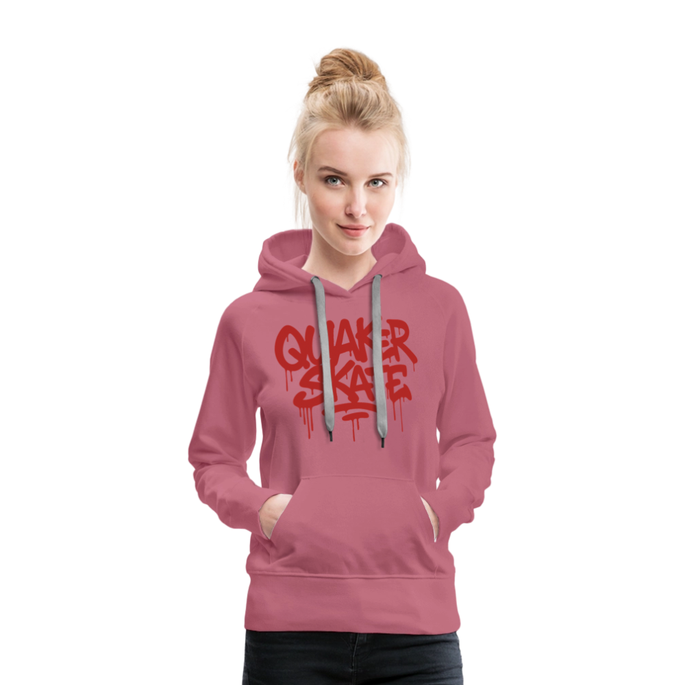 The Drip - Women’s Premium Pullover Hoodie with Red-Text - mauve