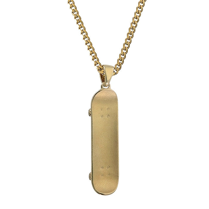 Skateboard Pendant (Gold)