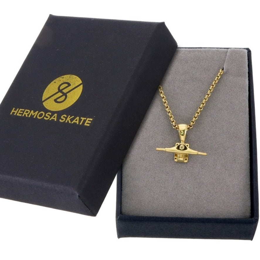 Skateboard Truck Pendant (Gold)