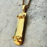 Skateboard Pendant (Gold)