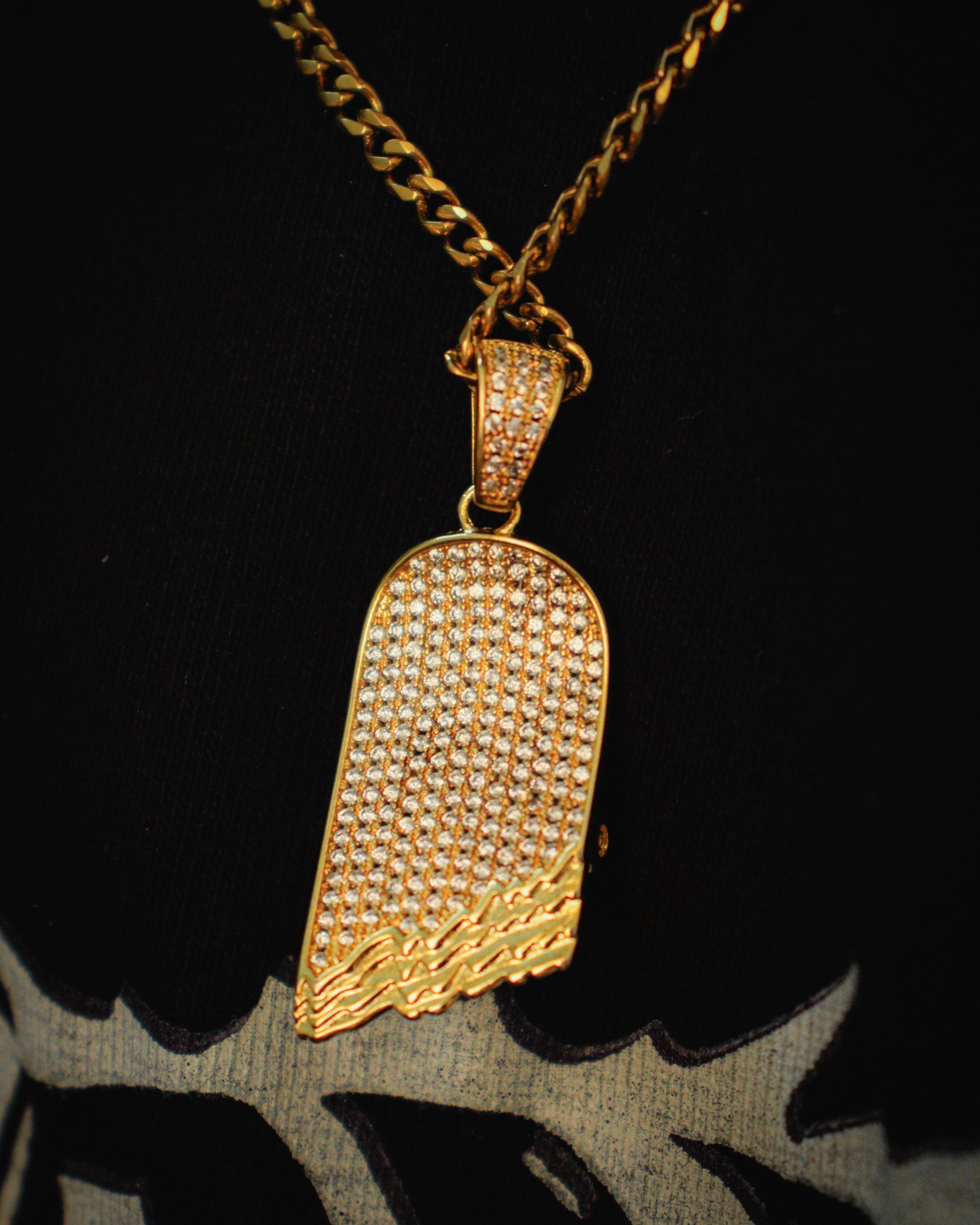 ICED OUT Broken Deck Pendant (Gold)