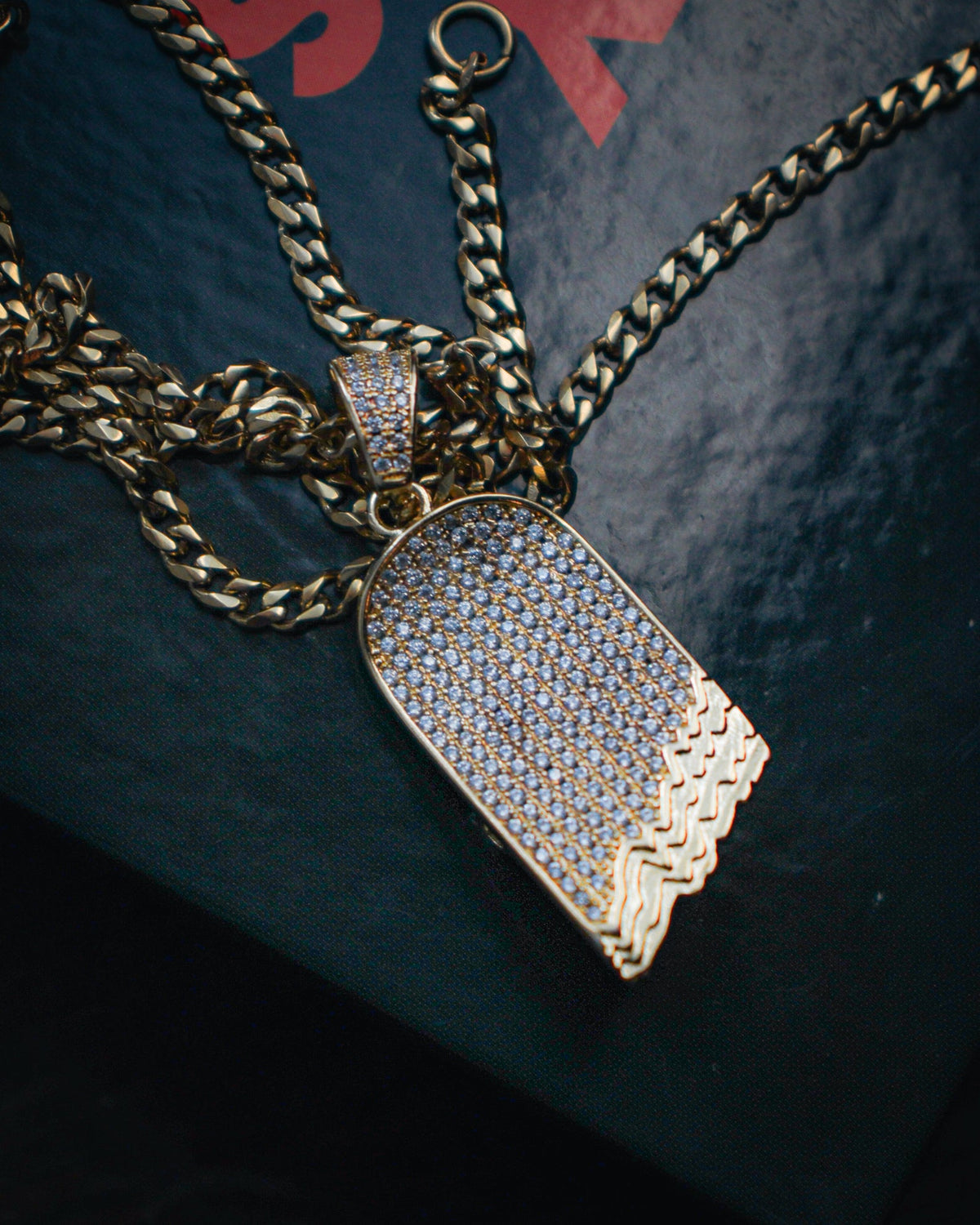 ICED OUT Broken Deck Pendant (Silver)