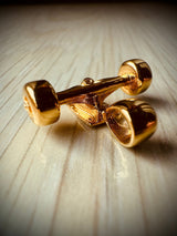 Skateboard Truck w/Wheels Pendant (Gold)