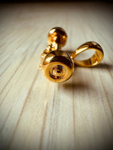 Skateboard Truck w/Wheels Pendant (Gold)