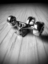 Skateboard Truck w/Wheels Pendant (Silver)