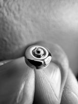 Skateboard Wheel Stud Earrings (Silver)