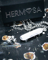 Skateboard Pendant & Earrings Bundle (Silver)