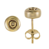 Skateboard Wheel Stud Earrings (Gold)