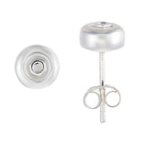 Skateboard Wheel Stud Earrings (Silver)