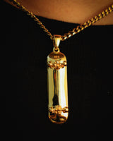 Skateboard Pendant (Gold)