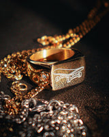 Skateboard Ring – Custom Engraving Available (Gold)