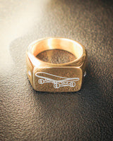 Skateboard Ring – Custom Engraving Available (Gold)