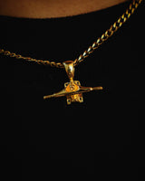 Skateboard Truck Pendant (Gold)