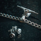 Skateboard Truck & Earrings Bundle (Silver)