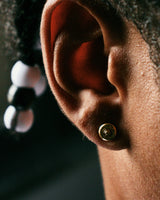 Skateboard Wheel Stud Earrings (Gold)