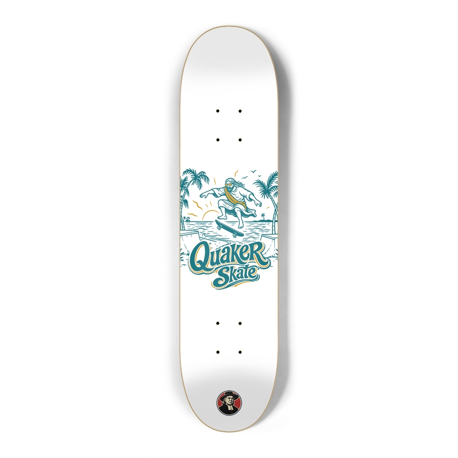 The Trestle White Popsicle Skateboard
