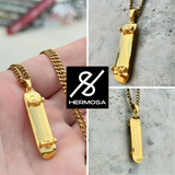 Skateboard Pendant (Gold)